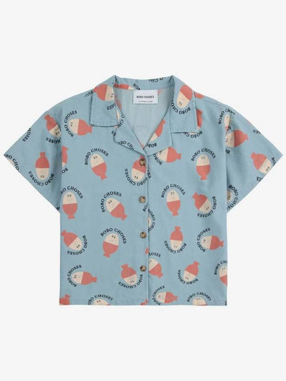 Children s Shirt Morning Egg all over light denim B125AC026 - BOBO CHOSES - BALAAN 2