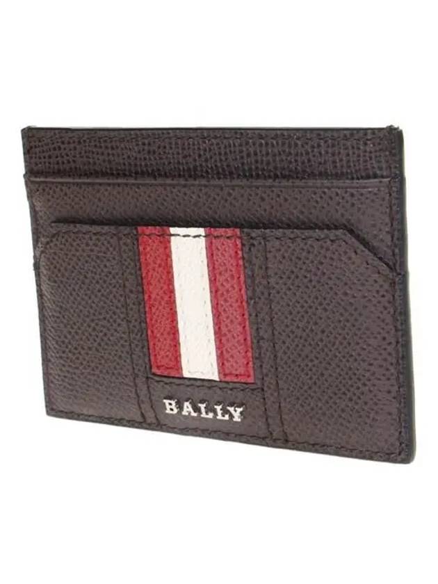 Signature Stripe Card Wallet Brown - BALLY - BALAAN.