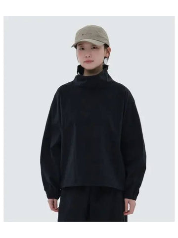 Root Women s Turtleneck Long Sleeve T Shirt Black S24SWRHT61 - SNOW PEAK - BALAAN 1