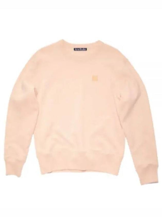 Face Patch Crew Neck Sweatshirt Powder Pink - ACNE STUDIOS - BALAAN 2