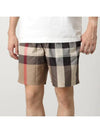 ExaGGerated Check Drawcord Swim Shorts Archive Beige - BURBERRY - BALAAN 4