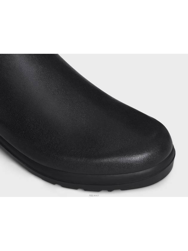 Natural Rubber Mid Rain Boots Black - CELINE - BALAAN 5