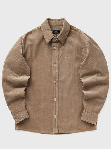 Bobby Corduroy Long Sleeve Shirt Beige - A.P.C. - BALAAN 1