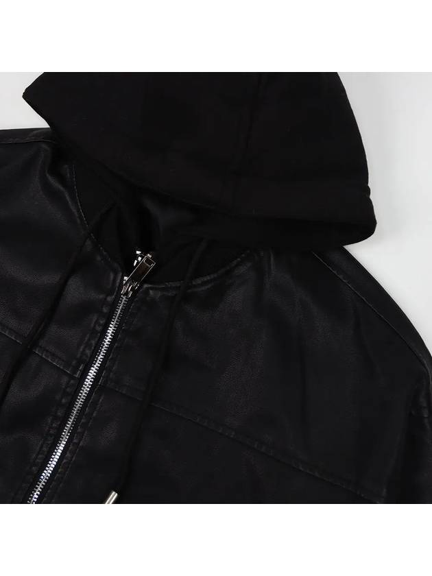 Casual hood detachable eco leather jacket LJP121 - IKALOOOK - BALAAN 5