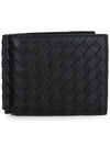 Intrecciato Money Clip Card Wallet Black - BOTTEGA VENETA - BALAAN 2