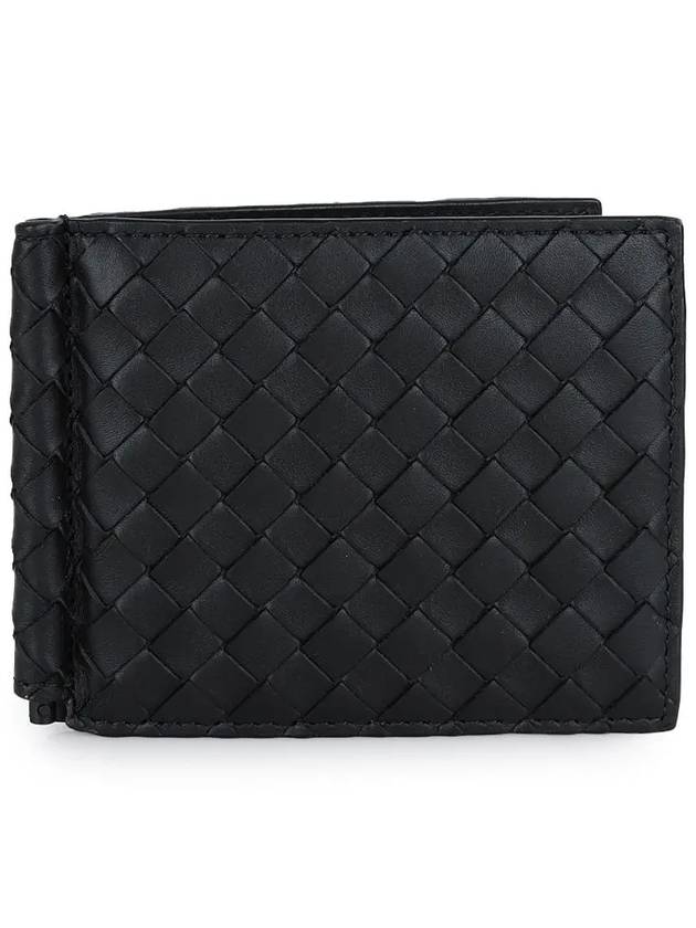 Intrecciato Money Clip Card Wallet Black - BOTTEGA VENETA - BALAAN 3