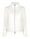 Padded Wool Cardigan White - MONCLER - BALAAN 2