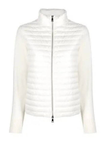 Women s Padded Wool Cardigan White - MONCLER - BALAAN 2