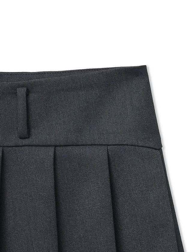 Wool Pleated Mini Skirt Grey - NOIRER FOR WOMEN - BALAAN 6