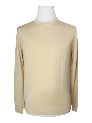 Pure wool vanilla men s knit top 90 - HERMES - BALAAN 1