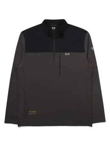 K2 KTR block zip up t shirt CHARCOAL GRAY KMU24215CH - KATE - BALAAN 1