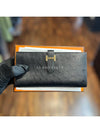 Bean Long Wallet Ostrich Black Gold H047206 - HERMES - BALAAN 8