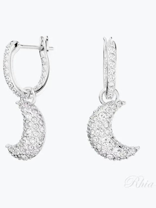 Women's Luna Drop Earrings White - SWAROVSKI - BALAAN 2
