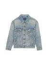 Oversized Fit Denim Jacket Sky Blue - SAINT LAURENT - BALAAN 2