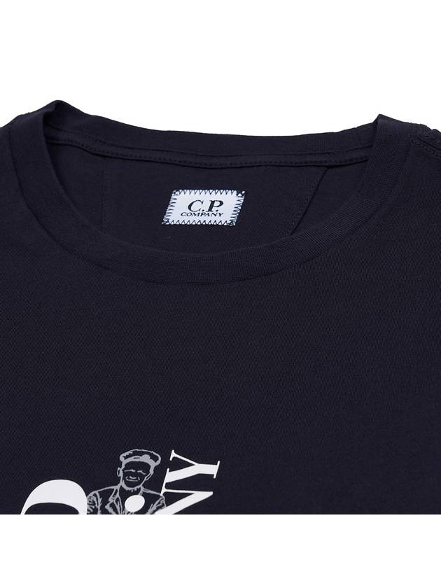 30/1 Jersey British Sailor Short Sleeve T-Shirt Navy - CP COMPANY - BALAAN 5