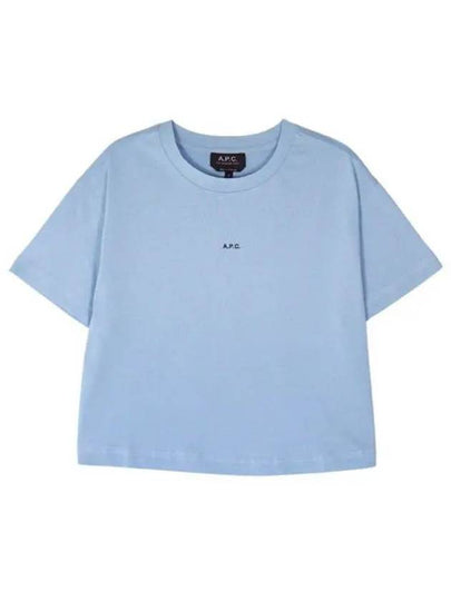 Jen Logo Short Sleeve T-shirt Pale Blue - A.P.C. - BALAAN 2