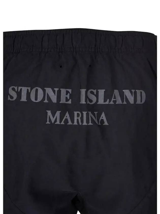 Garment Dying Nylon Shorts Black - STONE ISLAND - BALAAN 4