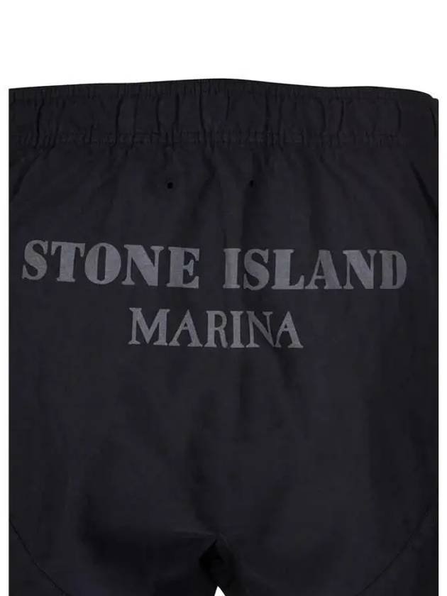 Garment Dying Nylon Shorts Black - STONE ISLAND - BALAAN.