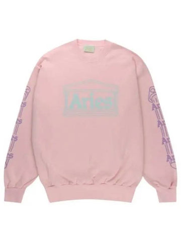 Aries column sweatshirt light pink SSAR20001 - ARIES - BALAAN 1