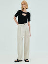 Summer two tuck wide pantsBeige - OPENING SUNSHINE - BALAAN 4