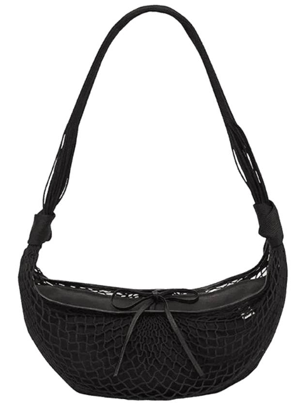 Croissant Filt Polyester Net Shoulder Bag Black - LEMAIRE - BALAAN 1