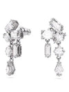 Women's Mesmera Drop Rhodium Earrings White - SWAROVSKI - BALAAN 2