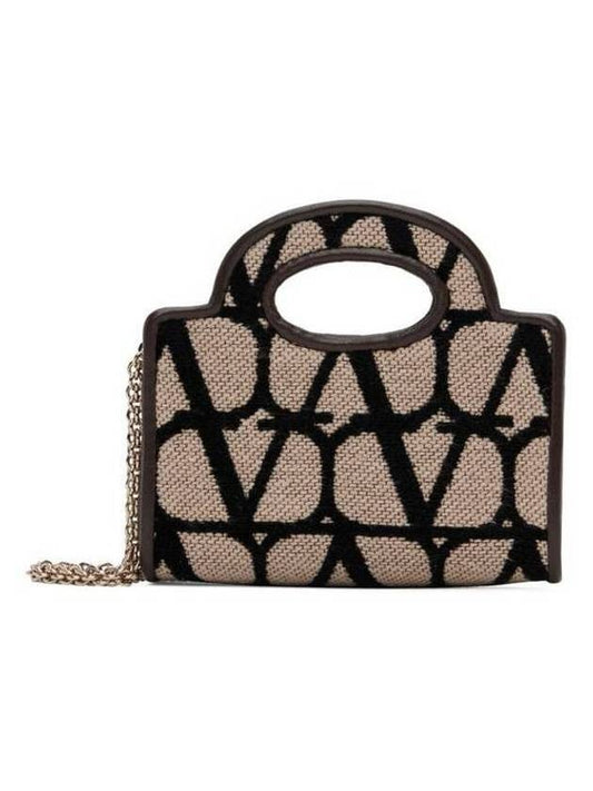 Mini Chain Tote Bag Beige 2W2P0Y99 CNN 6ZN - VALENTINO - BALAAN 2