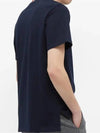 Men's Side Slit Relaxed Short Sleeve T-Shirt Navy - THOM BROWNE - BALAAN 6