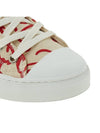 Plimsoll Logo Print Cotton High Top Sneakers Beige - VIVIENNE WESTWOOD - BALAAN 10