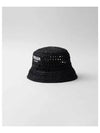 Logo Detail Bucket Hat Black - PRADA - BALAAN 2