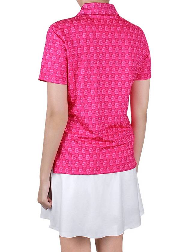 Women's Mini GS Jersey Short Sleeve Polo Shirt Pink - G/FORE - BALAAN 6