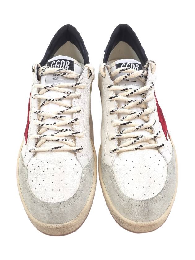 Ball Star Lace-up Leather Low Top Sneakers White - GOLDEN GOOSE - BALAAN 4