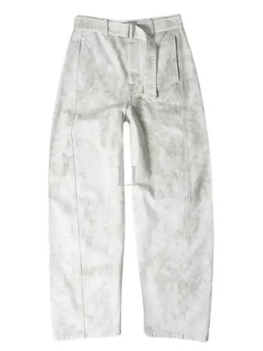 Twisted Belted Straight Pants White - LEMAIRE - BALAAN 2