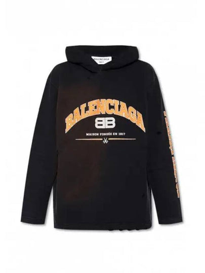 BB Logo Hoodie Black - BALENCIAGA - BALAAN 2