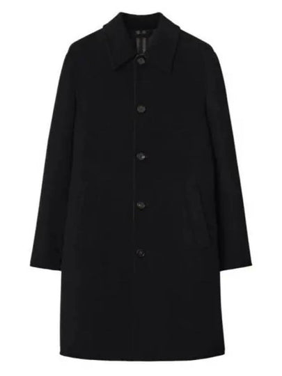 Worthing Mid Length Wool Single Coat Black - BURBERRY - BALAAN 2