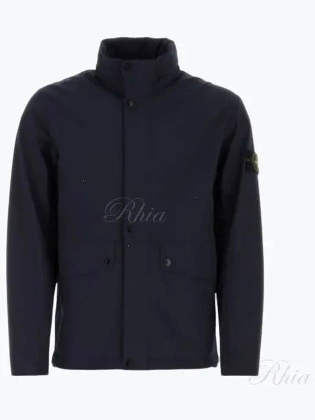 Logo Light Soft Shell Jacket Navy - STONE ISLAND - BALAAN 2