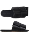 Men's Patch Mule Slippers Black - BOTTEGA VENETA - BALAAN.