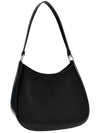 Triangular Logo Cleo Brushed Leather Shoulder Bag Black - PRADA - BALAAN 3