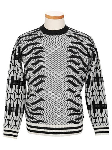 5PU216 3DB 02 Ranaul Fair Isle Sweatshirt - KENZO - BALAAN 1