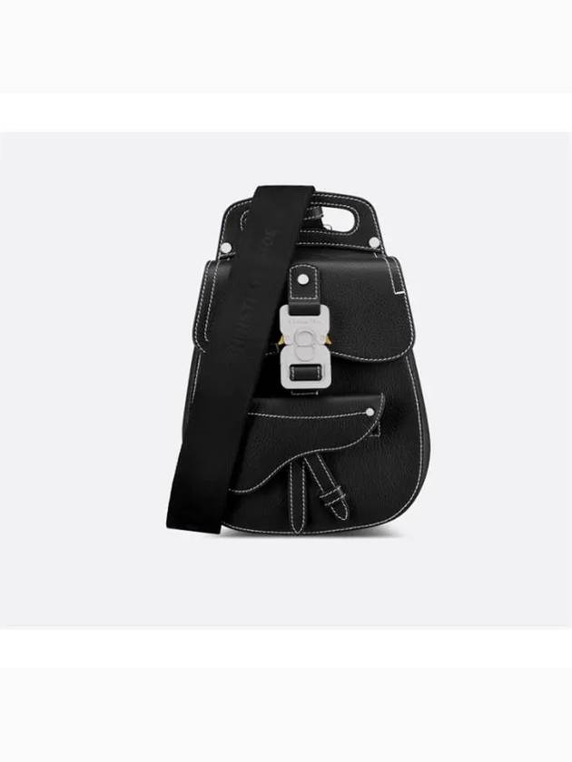 Gallop Grained Calfskin Sling Cross Bag Black - DIOR - BALAAN 2