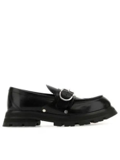 Buckle Leather Loafers Black - ALEXANDER MCQUEEN - BALAAN 2