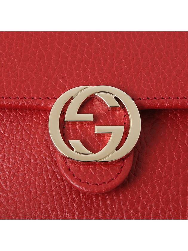 GG Interlocking Half Wallet Red - GUCCI - BALAAN 5