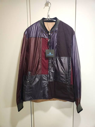 Reversible patchwork bomber jacket - LANVIN - BALAAN 1