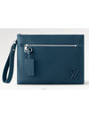 Takeoff Leather Clutch Bag Blue - LOUIS VUITTON - BALAAN 2