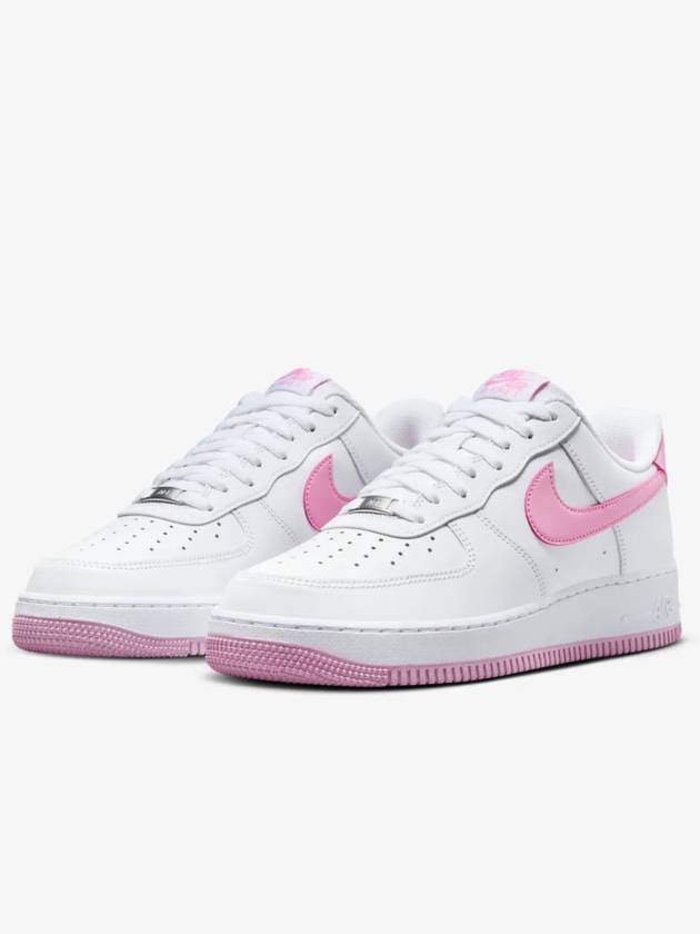 Air Force 1 '07 Men's Sneakers FJ4146 101 White Pink RISE White 551553 - NIKE - BALAAN 6