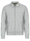 Embroidered logo jersey zip up jacket gray - POLO RALPH LAUREN - BALAAN 2