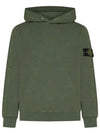 Old Treatment Malfile Fleece Hoodie Dark Grey - STONE ISLAND - BALAAN 2