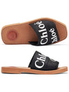 Woody Logo Flat Mule Slippers Black - CHLOE - BALAAN 6