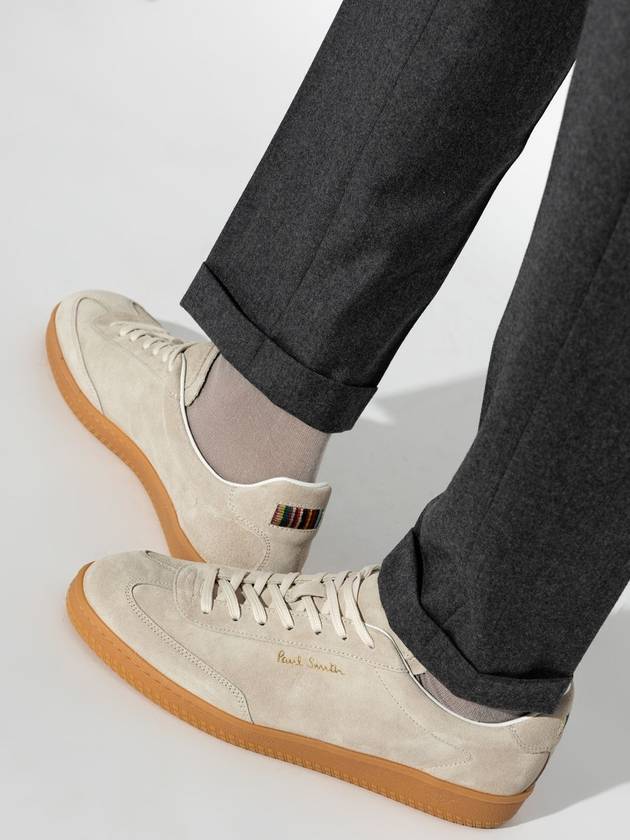 Logo Suede Low Top Sneakers Beige - PAUL SMITH - BALAAN 3