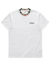 Men's Striped Neck Short Sleeve T-Shirt White - BURBERRY - BALAAN 2